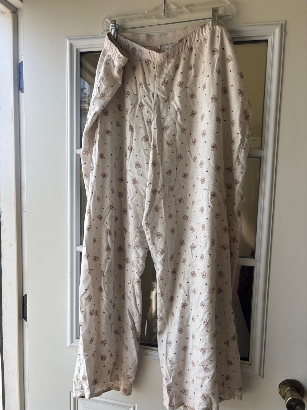 Hollister Cream Pajama Pants with bunny print